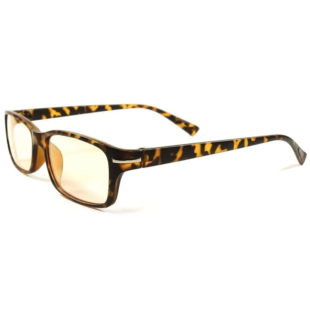 Yellow Tint Non Magnified Mens Womens Computer Reader Reading Glasses F43